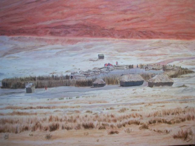 Land der Massai, 100cmx70cm, 2015, Öl